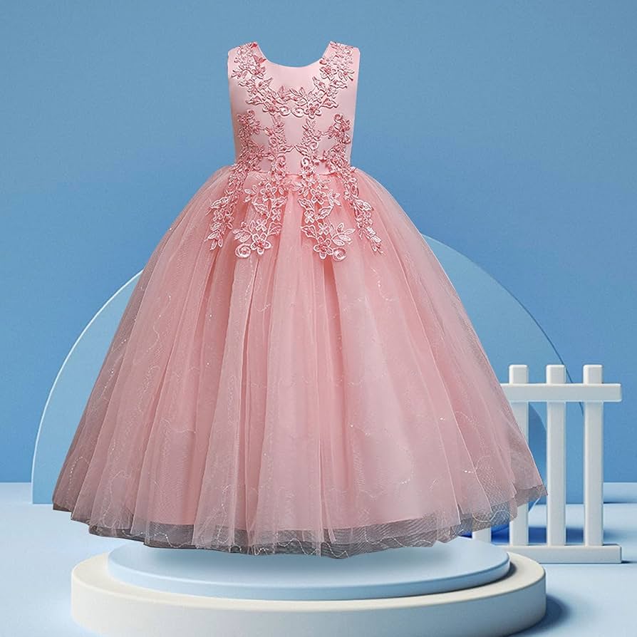12/14朝まで]Treat Girl's tulle frill jersey Flutter Tulle Long Sleeve Twirl Dress